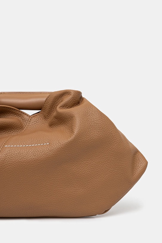 Αξεσουάρ Δερμάτινη τσάντα MM6 Maison Margiela Japanese Draped Mini SB5WD0029 καφέ