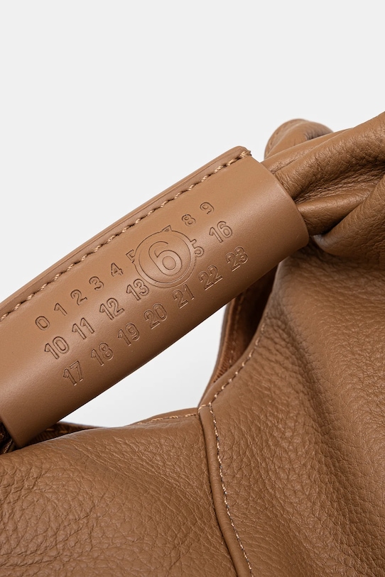 Шкіряна сумочка MM6 Maison Margiela Japanese Draped Mini коричневий SB5WD0029