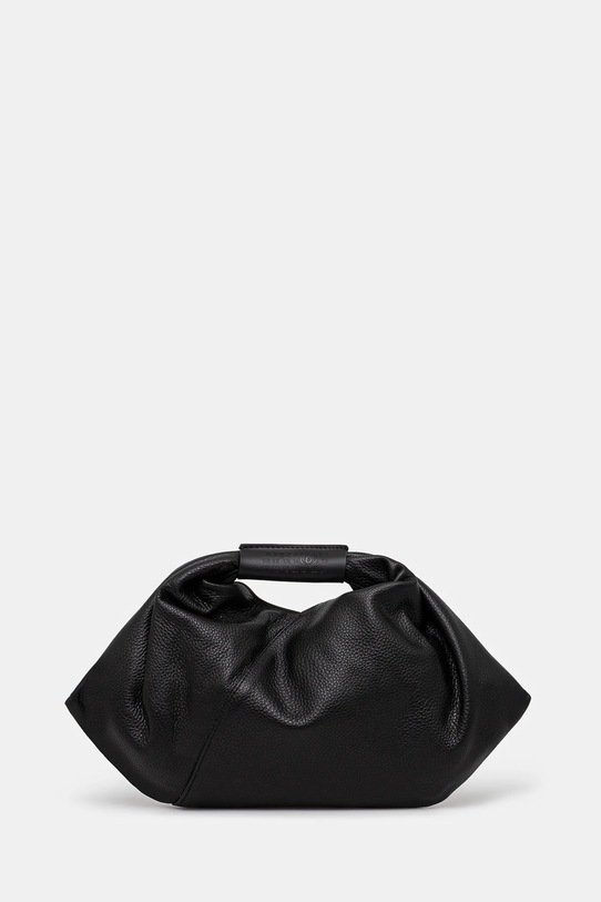 Δερμάτινη τσάντα MM6 Maison Margiela Japanese Draped Mini λείο δέρμα μαύρο SB5WD0029
