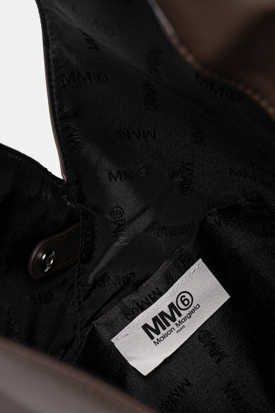 Kožená kabelka MM6 Maison Margiela Classic Japanese Handbag S54WD0039.T2185 hnědá