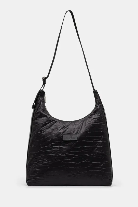 MM6 Maison Margiela handbag Crunched Nylon Bag non-detachable strap black SB5ZH0017
