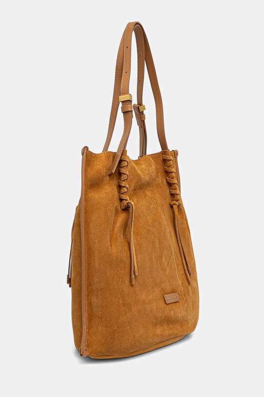 Gianni Chiarini geanta de mana din piele intoarsa DORY BS.11307.CM.PL bej SS25