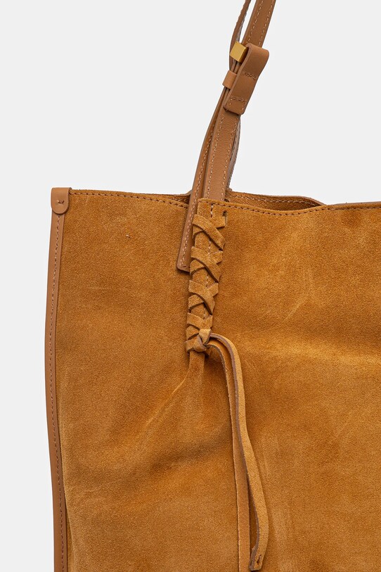 Accesorii Gianni Chiarini geanta de mana din piele intoarsa DORY BS.11307.CM.PL bej