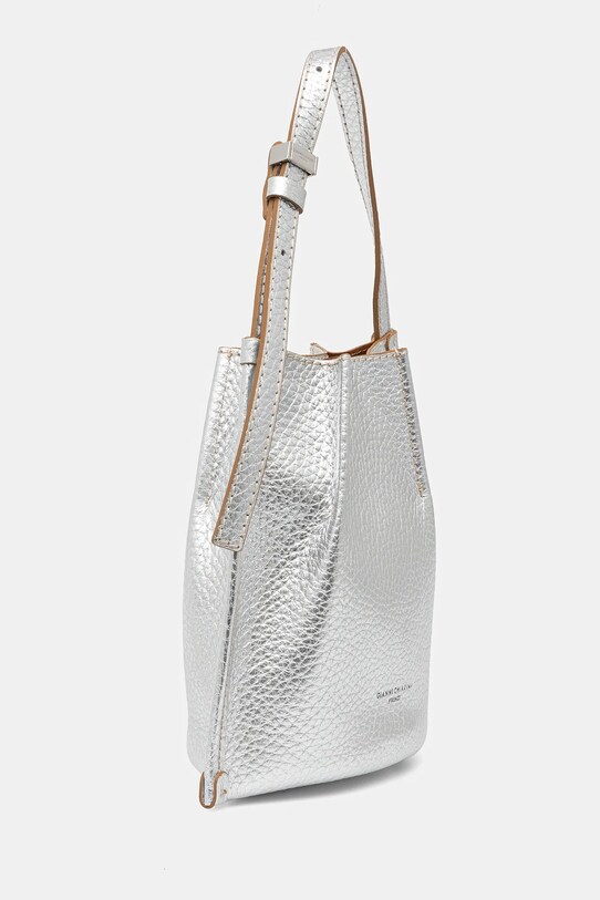 Kožená kabelka Gianni Chiarini DORY BS.11635.RNGDBL.NAETN stříbrná SS25