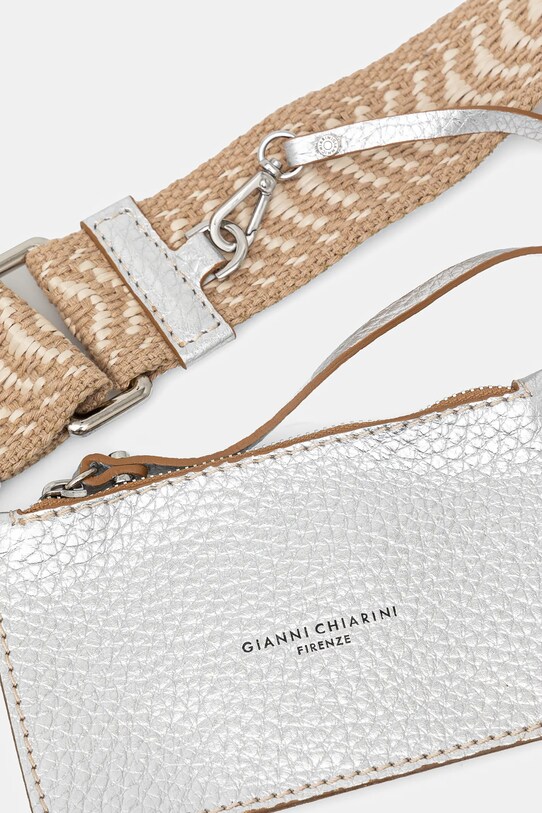 Kožená kabelka Gianni Chiarini DORY BS.11635.RNGDBL.NAETN stříbrná