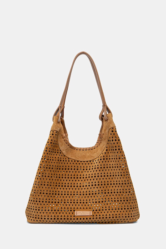 Gianni Chiarini torebka zamszowa DUA skóra licowa brązowy BS.11682.CMLSR