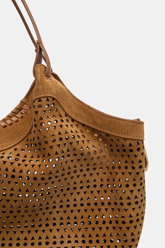Accesorii Gianni Chiarini geanta de mana din piele intoarsa DUA BS.11682.CMLSR maro