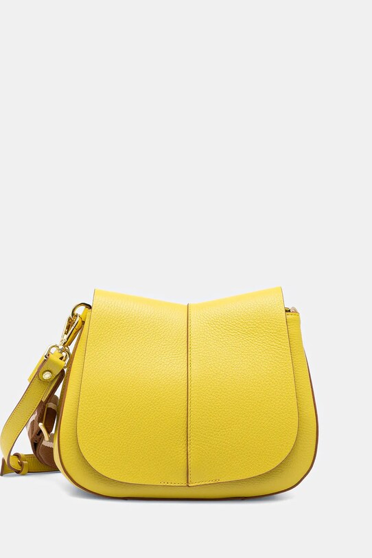 Kožená kabelka Gianni Chiarini HELENA přírodní kůže žlutá BS.6036.COMM.GRN.NA