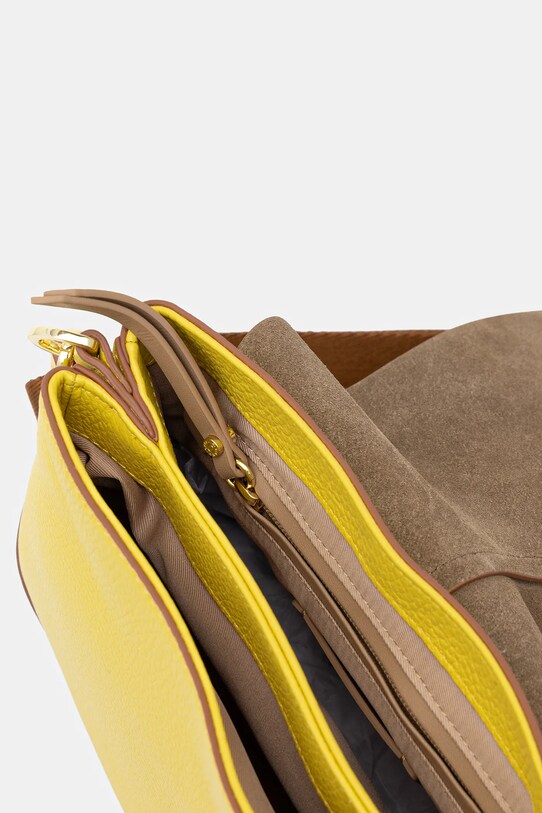 Kožená kabelka Gianni Chiarini HELENA BS.6036.COMM.GRN.NA žlutá