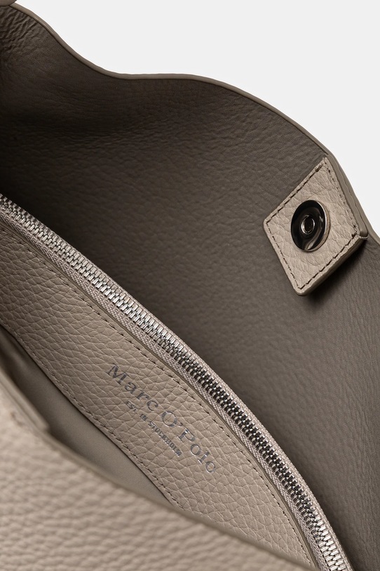 Kožená kabelka Marc O'Polo 41019651101109 šedá