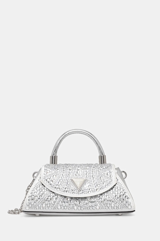 Kabelka Guess BEAUVOIR nášivka stříbrná HWXY95.28780