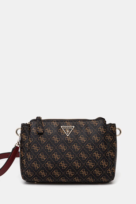 Τσάντα Guess NOELLE απομίμηση λείου δέρματος καφέ HWQL78.79120