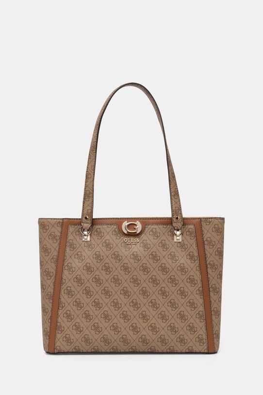 Τσάντα Guess ORLINA απομίμηση λείου δέρματος καφέ HWSG95.40250