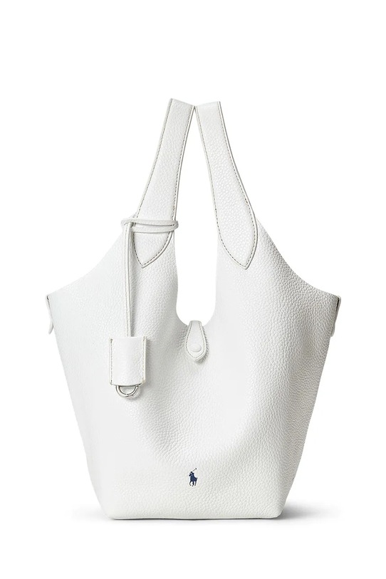 Polo Ralph Lauren torebka skórzana Tote nie mieści A4 biały 428938031