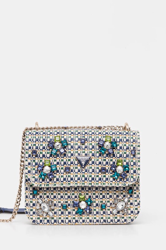 Guess geantă BEAUVOIR cu modele violet HWWE95.28210