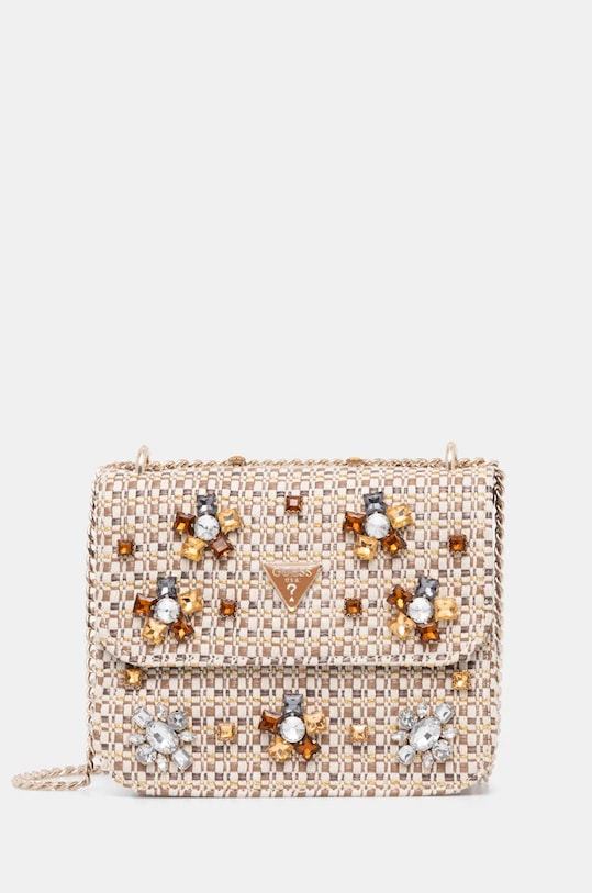 Guess geantă BEAUVOIR cu modele maro HWWE95.28210