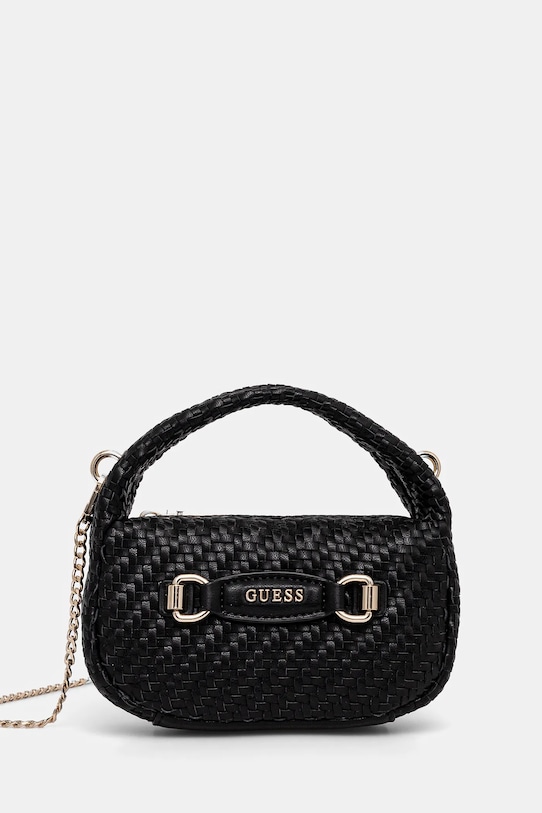 Τσάντα Guess FRANCY απομίμηση λείου δέρματος μαύρο HWWG95.30730