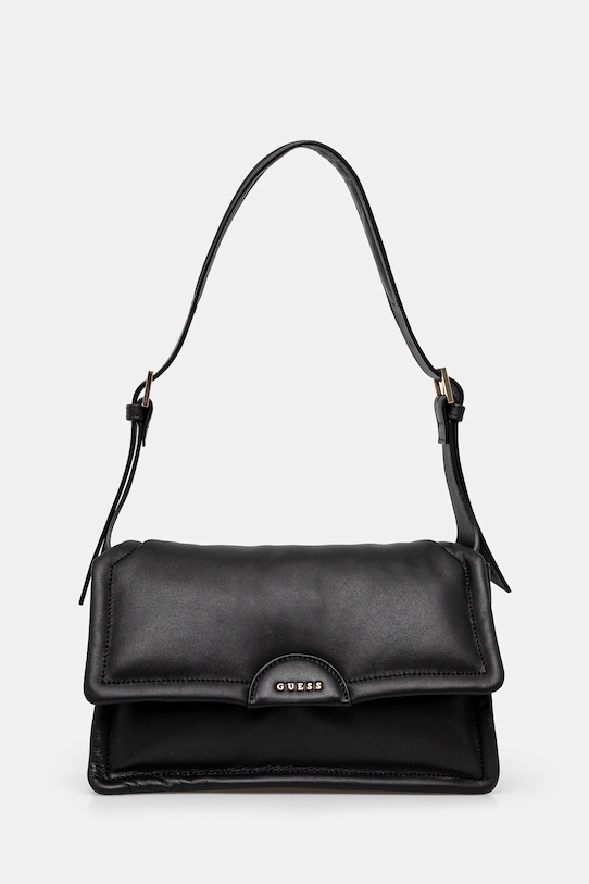 Kožená kabelka Guess EVA usňová koža čierna HWSTPF.L5116