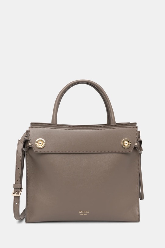 Kožená kabelka Guess BIANCA usňová koža hnedá HWBIAA.L5117