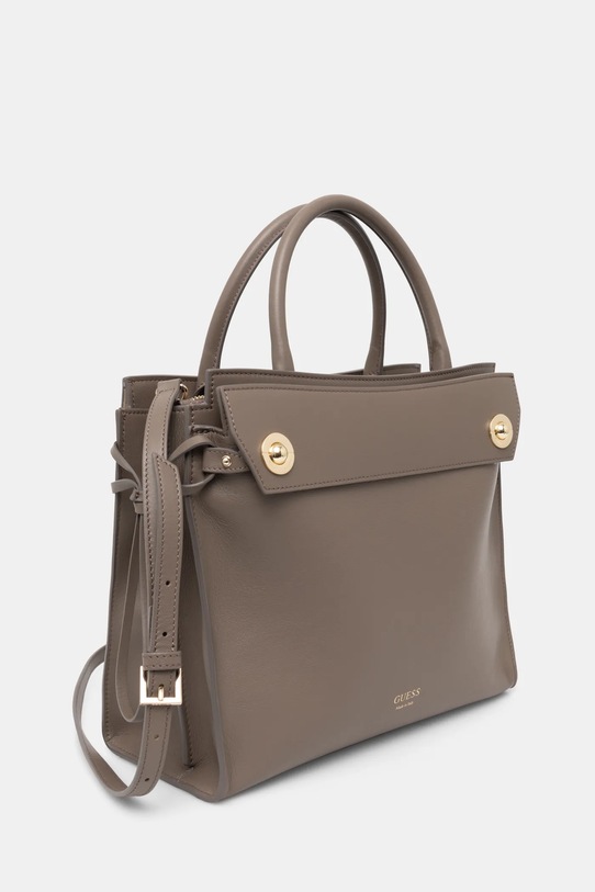 Kožená kabelka Guess BIANCA HWBIAA.L5117 hnedá SS25