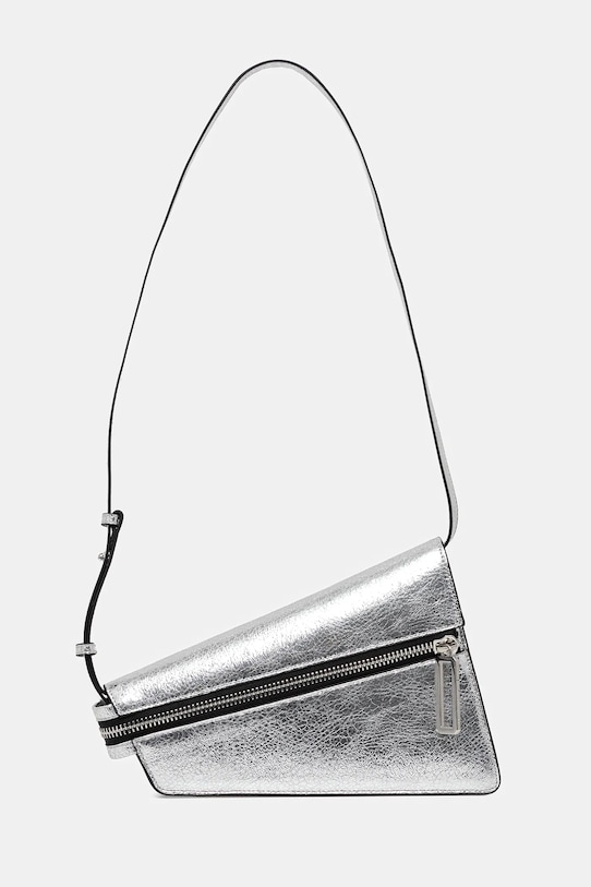 Sisley kézitáska műszálas lakkbőr ezüst 6G2BWY055