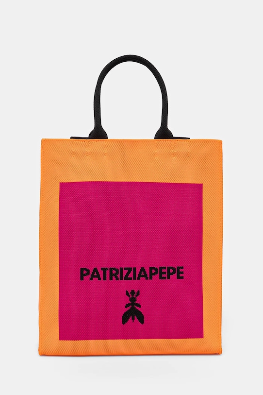 Τσάντα Patrizia Pepe υφασμάτινο πορτοκαλί 2B0121.K264