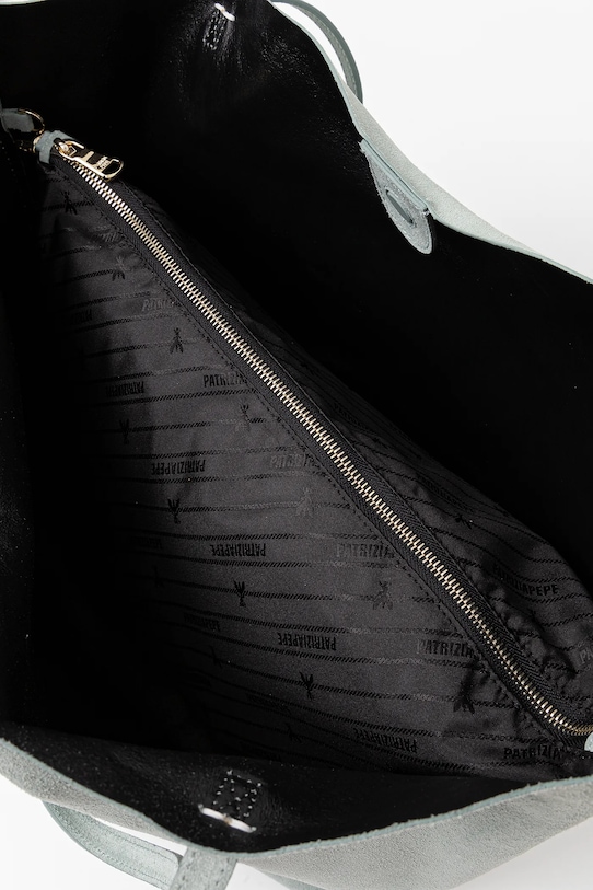 Двостороння шкіряна сумочка Patrizia Pepe 2B0130.L153 бірюзовий