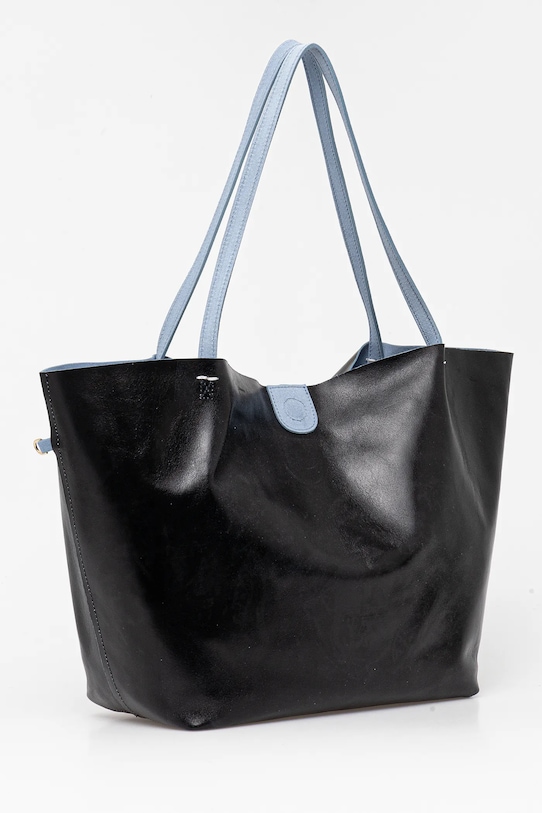 Двусторонняя кожаная сумка Patrizia Pepe 2B0130.L153 голубой SS25