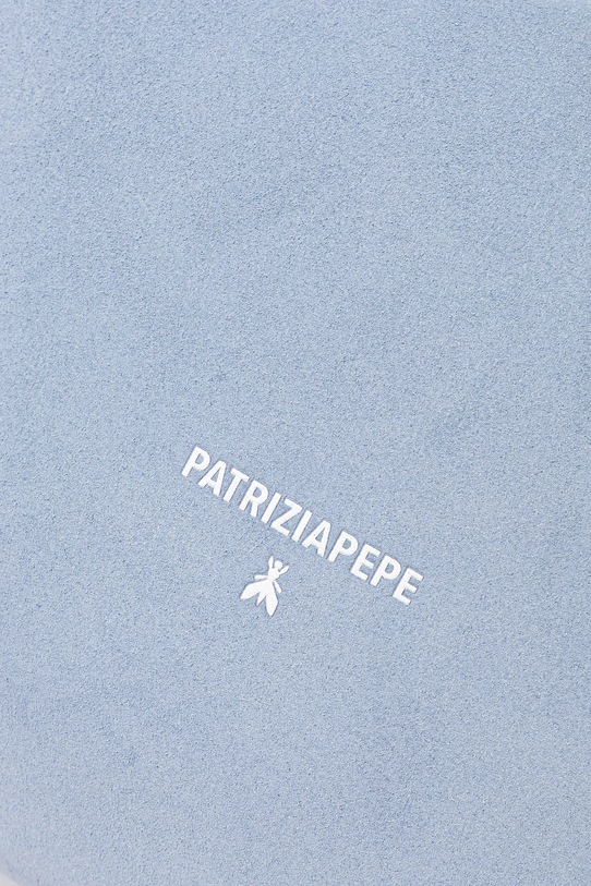 Двусторонняя кожаная сумка Patrizia Pepe голубой 2B0130.L153