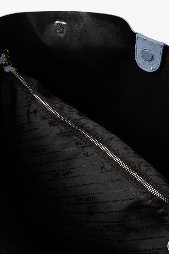 Двусторонняя кожаная сумка Patrizia Pepe 2B0130.L153 голубой