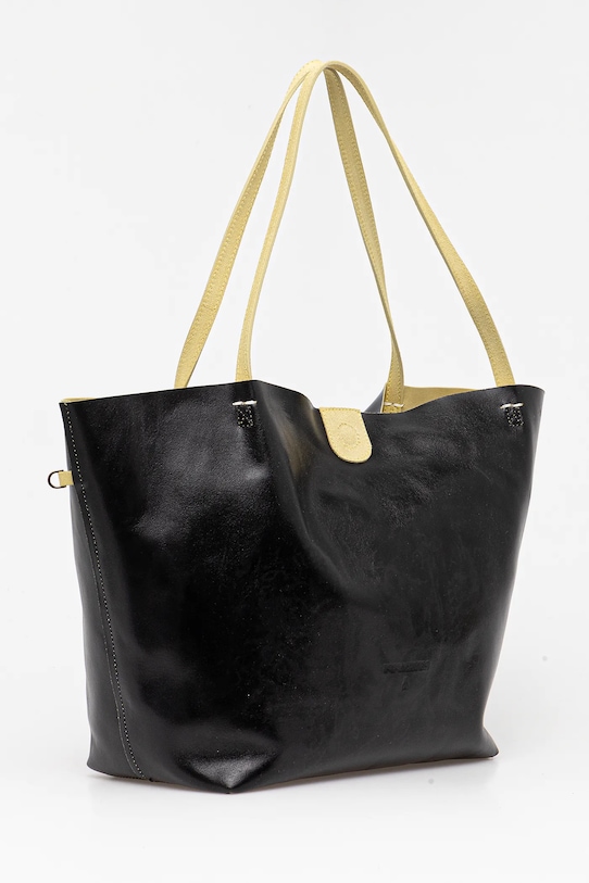 Двусторонняя кожаная сумка Patrizia Pepe 2B0130.L153 зелёный SS25