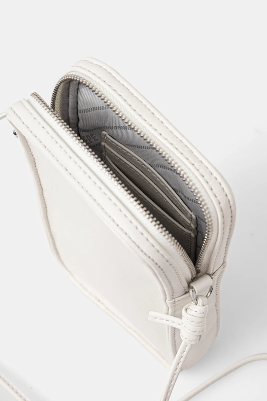 Δερμάτινο τσαντάκι τηλεφώνου Patrizia Pepe 2Q0008.L113 λευκό