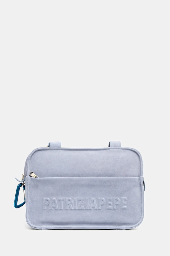 Patrizia Pepe geanta de mana din piele intoarsa uni albastru 2B0125.L152P