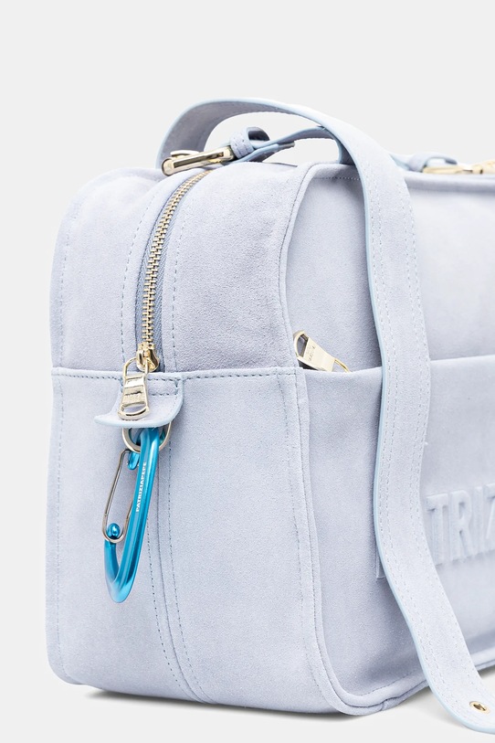 Patrizia Pepe geanta de mana din piele intoarsa albastru 2B0125.L152P