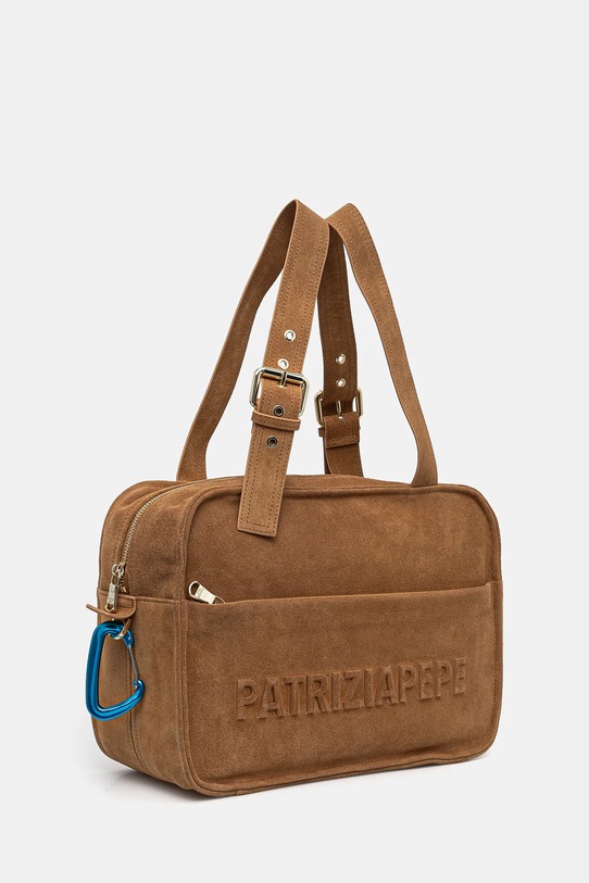Patrizia Pepe borsa in pelle scamosciata 2B0125.L152P marrone SS25