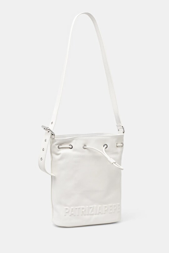 Кожена чанта Patrizia Pepe 2B0129.L113 бял SS25