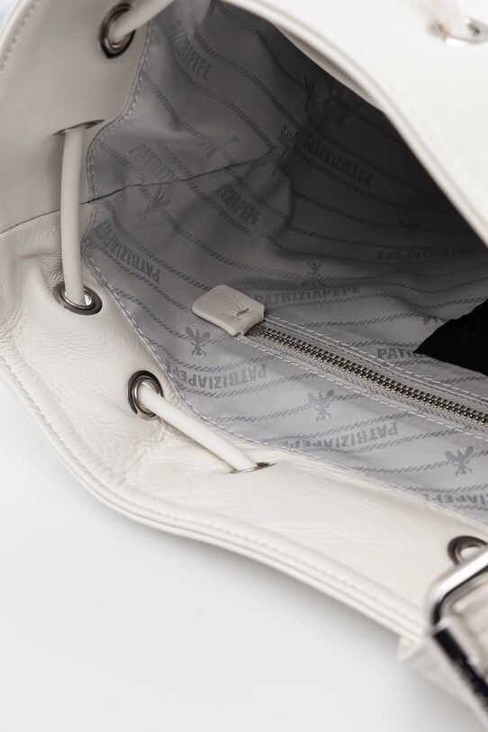 Patrizia Pepe borsa a mano in pelle bianco 2B0129.L113