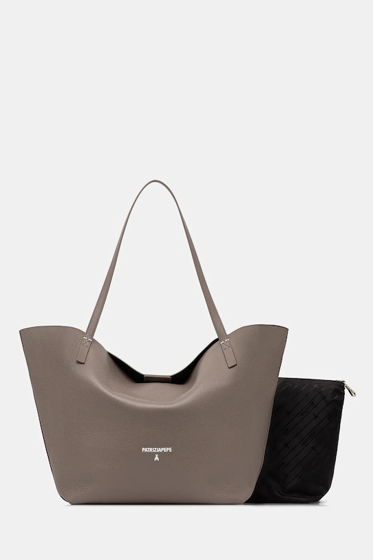 Patrizia Pepe torebka skórzana skóra licowa brązowy 2B0130.L148