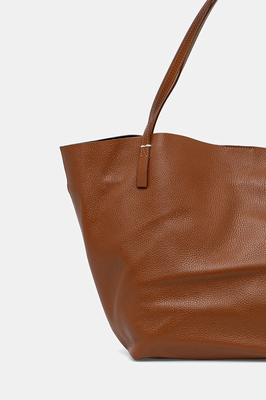 Doplnky Kožená kabelka Patrizia Pepe 2B0130.L148 hnedá