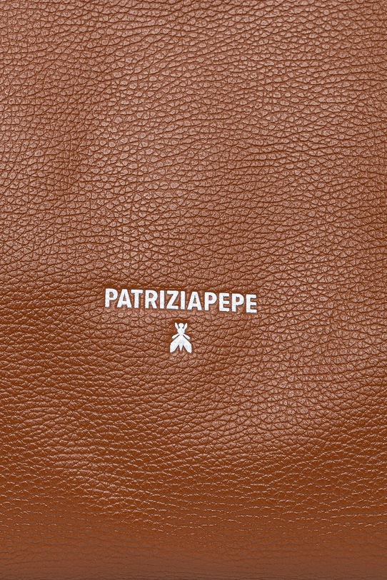 Kožená kabelka Patrizia Pepe hnedá 2B0130.L148