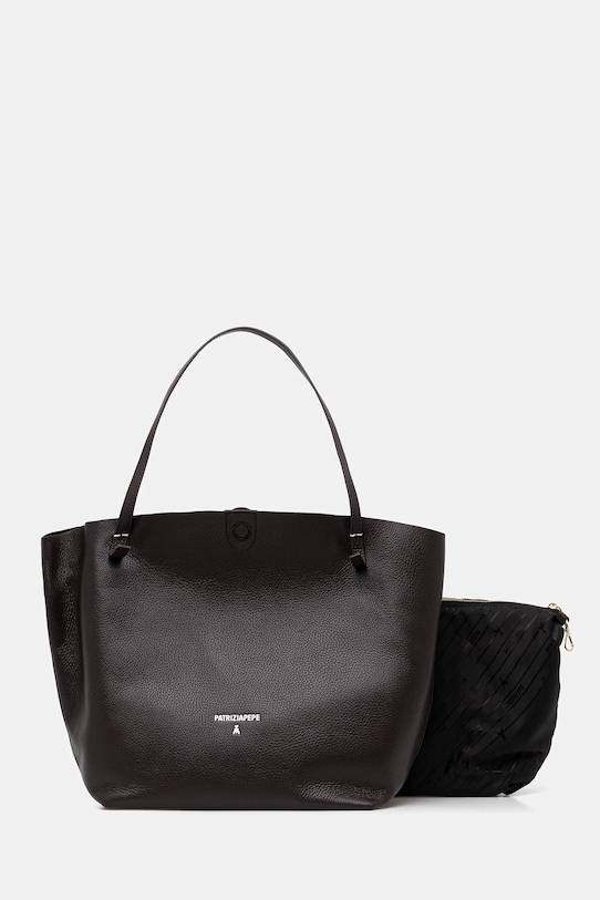 Patrizia Pepe torebka skórzana skóra licowa brązowy 2B0130.L148