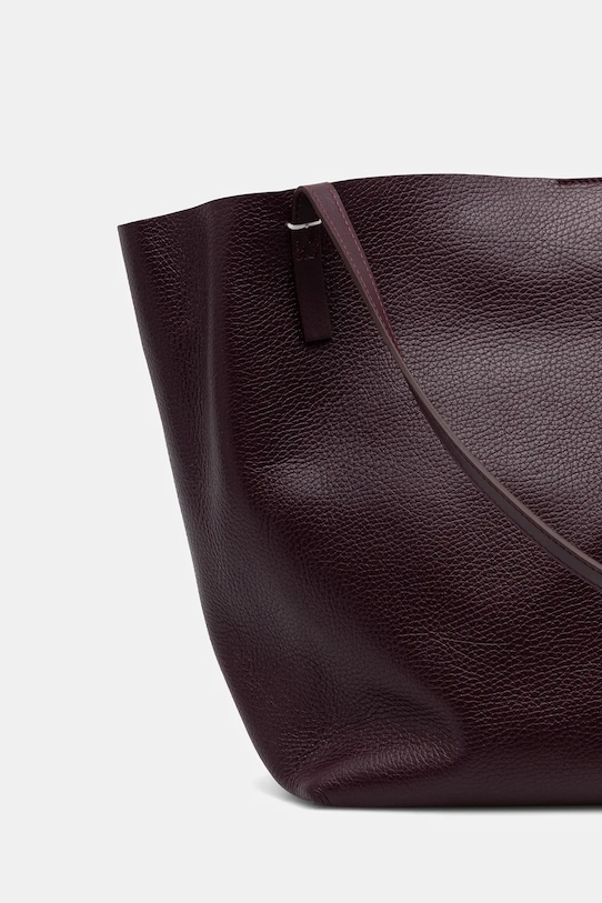 Accesorii Patrizia Pepe geantă de piele 2B0130.L148 burgundia