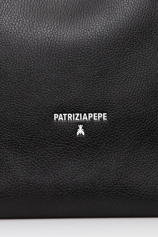 Δερμάτινη τσάντα Patrizia Pepe μαύρο 2B0130.L148