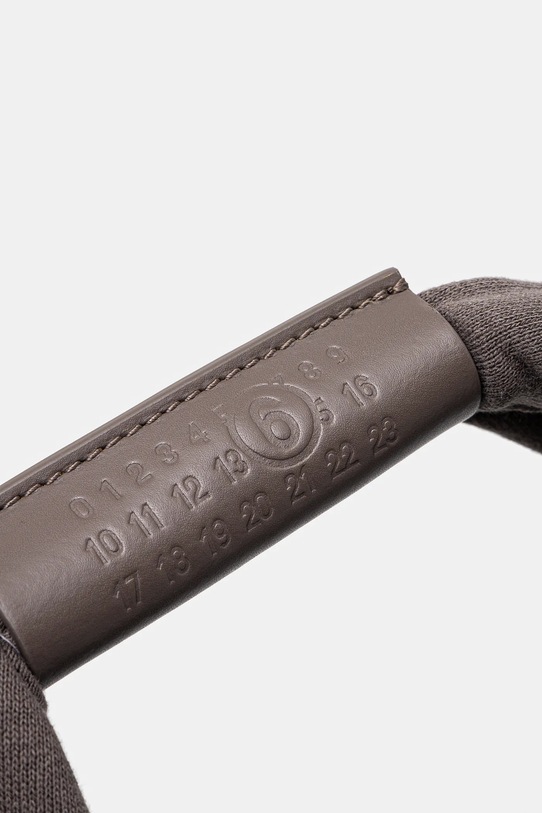 MM6 Maison Margiela borsa a mano in cotone marrone S54WD0039.P7261