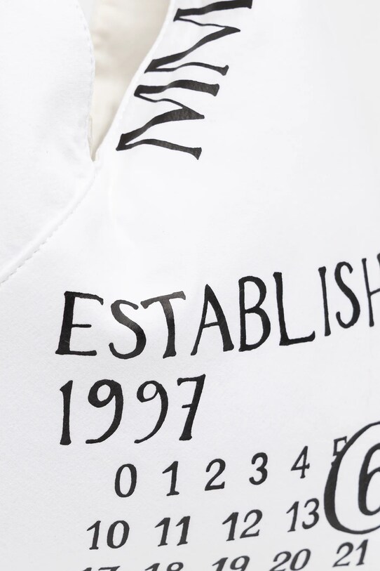Бавовняна сумка MM6 Maison Margiela білий SB6WD0013.P7260