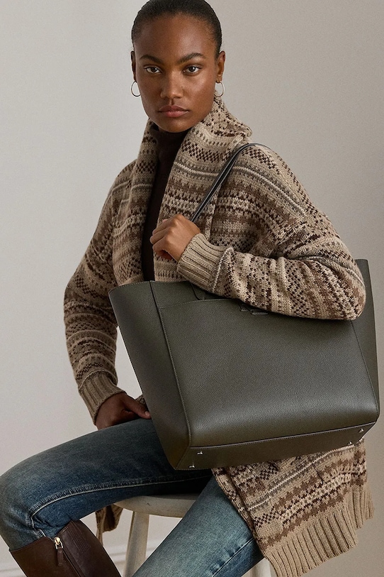 Kožená kabelka Lauren Ralph Lauren 431960183