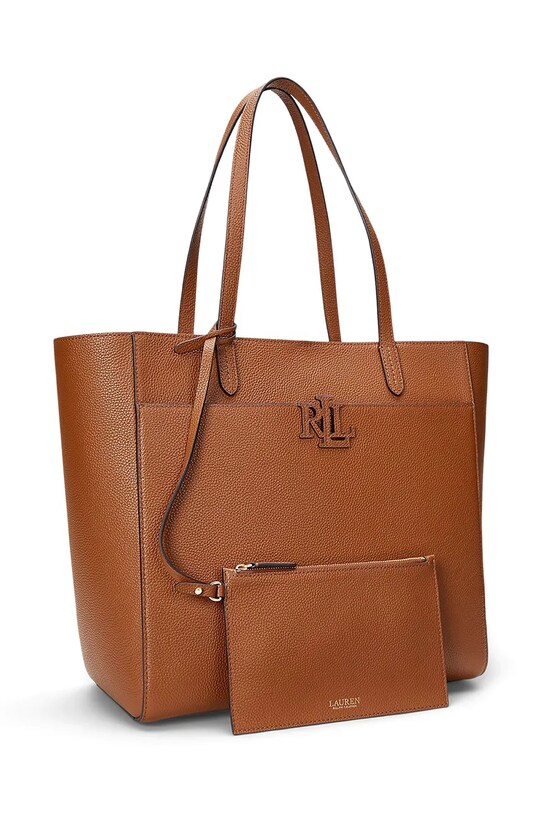 Accessori Lauren Ralph Lauren borsa a mano in pelle 431960183 marrone