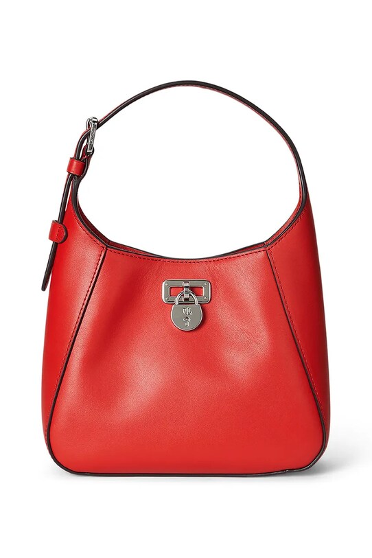 Lauren Ralph Lauren geantă de piele uni portocaliu 431966750