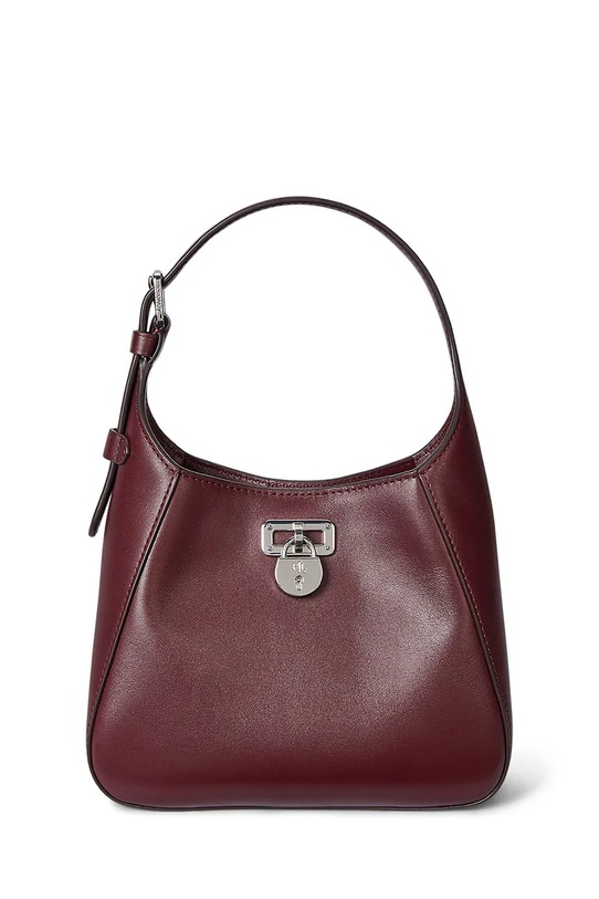 Кожаная сумочка Lauren Ralph Lauren кожа бордо 431966750