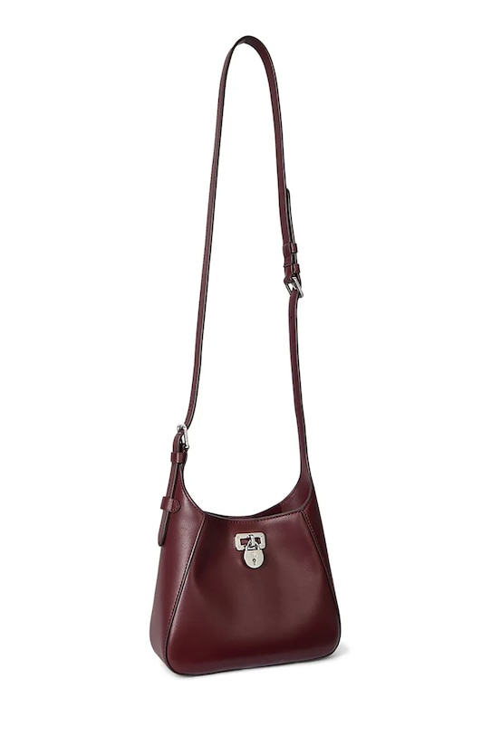 Kožená kabelka Lauren Ralph Lauren 431966750 burgundské AW25